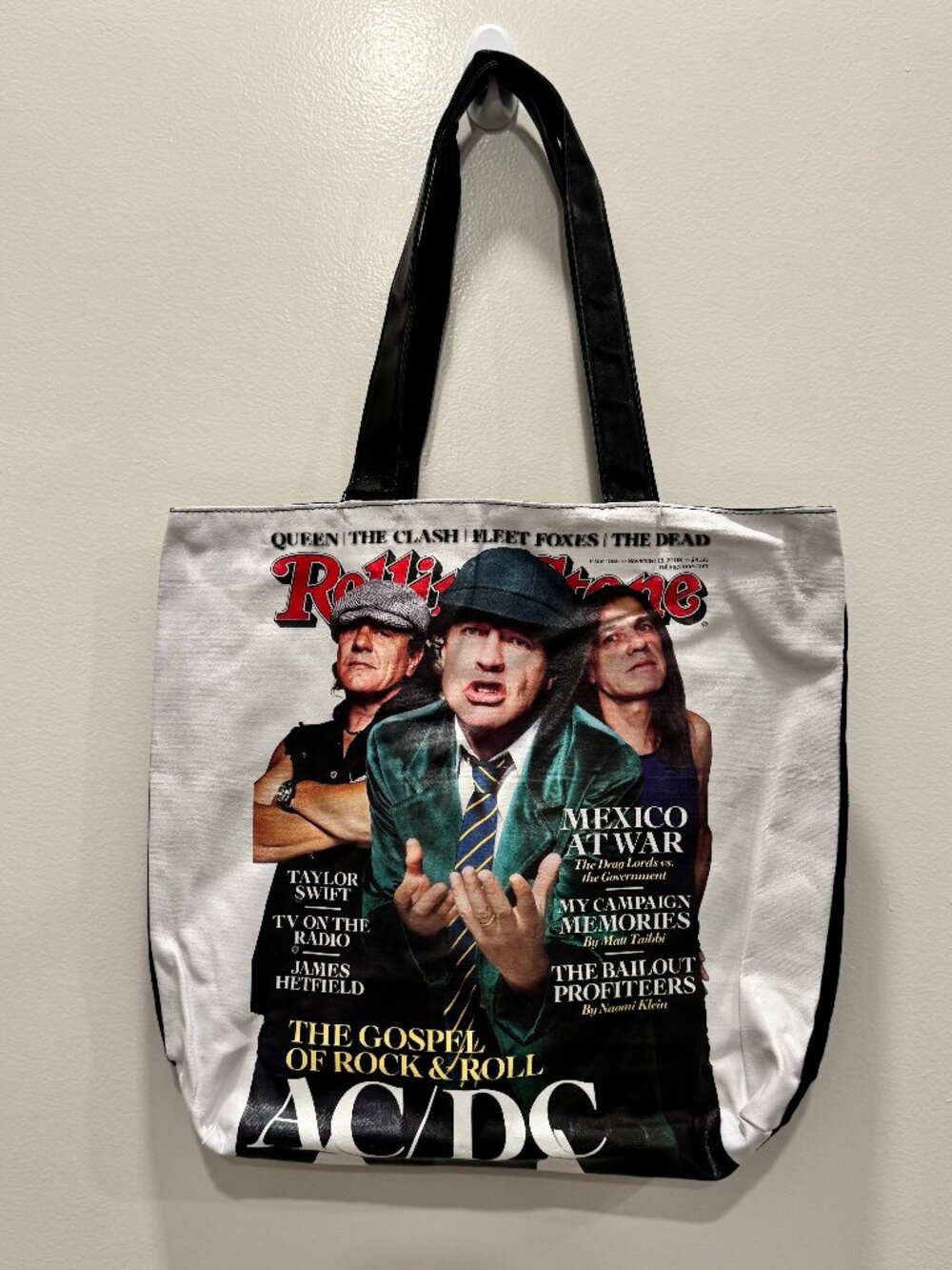 NWT Limited Edition AC/DC ACDC Rolling Stone Tote Bag – Iconic AC/DC Cover